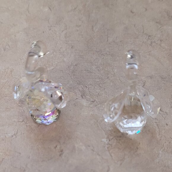 Set of 2 Crystal Miniature Swan Figurines - Picture 2 of 6